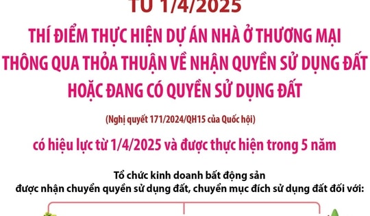 Thí điểm thực hiện dự án nhà ở thương mại từ 1/4/2025