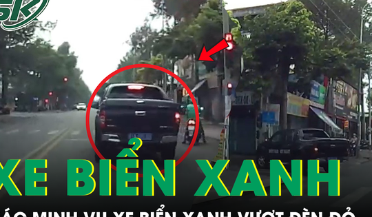 Xác minh vụ xe biển xanh vượt đèn đỏ ở Bình Dương gây bức xúc