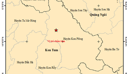 Vừa xảy ra 6 trận động đất liên tiếp ở Kon Tum