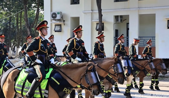 Dàn kỵ binh oai phong tập luyện trước ngày đại lễ