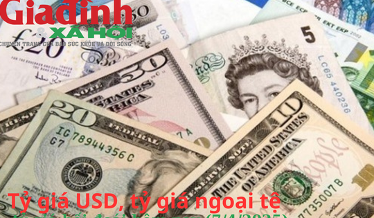 Tỷ giá USD, tỷ giá ngoại tệ, tỷ giá hối đoái hôm nay (7/4/2025)