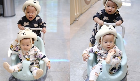 'Phiên bản nhí' của Shark Bình - con trai Phương Oanh chưa tròn một tuổi đã biết chiều em gái