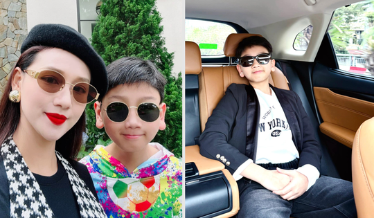 Con trai của nữ diễn viên đại gia Lã Thanh Huyền: 12 tuổi phổng phao, ra dáng 'tổng tài'