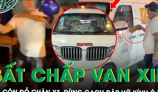 Bắt giữ đối tượng côn đồ chặn đầu ô tô, dùng gạch đá đập vỡ kính xe bất chấp tài xế van xin