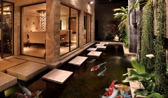 Những lợi ích khi xây hồ cá trong nhà