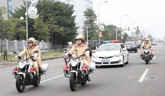 Hà Nội phân luồng giao thông phục vụ đoàn khách quốc tế sang Việt Nam