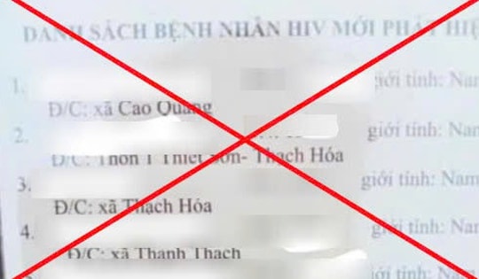 Thực hư danh sách người nhiễm HIV lan truyền trên mạng xã hội