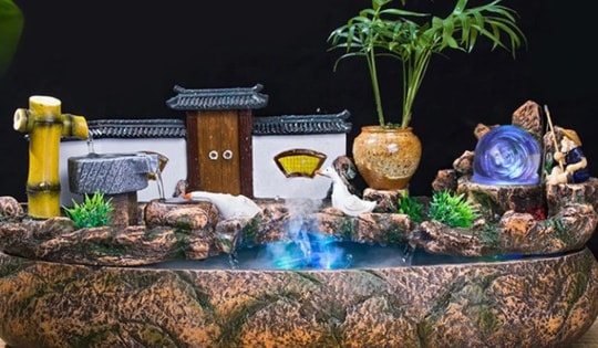 Những tiểu cảnh mini được ưa chuộng vì giúp cân bằng ngũ hành, tăng vượng khí, làm đẹp nhà