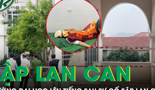 Trường Đại học Vinh lên tiếng sau sự cố sập lan can tầng 4 làm 3 học sinh bị thương