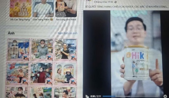 Bộ Y tế yêu cầu kiểm tra sản phẩm sữa Hikid quảng cáo '100g Hikid bằng 20 lít sữa tươi'