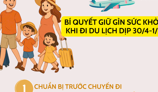 Bí quyết đảm bảo sức khỏe khi đi du lịch dịp 30/4 - 1/5 sắp tới