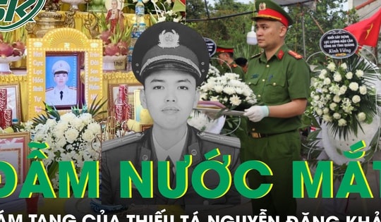 Đẫm nước mắt đám tang Thiếu tá Nguyễn Đăng Khải - chiến sĩ ngã xuống khi tuổi đời còn quá trẻ