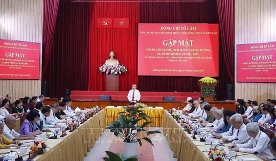 Phát biểu của Tổng Bí thư Tô Lâm tại buổi gặp mặt lão thành Cách mạng, người có công nhân kỷ niệm 50 năm Ngày giải phóng miền Nam, thống nhất đất nước