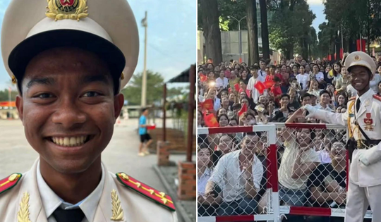 Danh tính chiến sĩ có 'nụ cười bắt nắng' đang nổi khắp cõi mạng