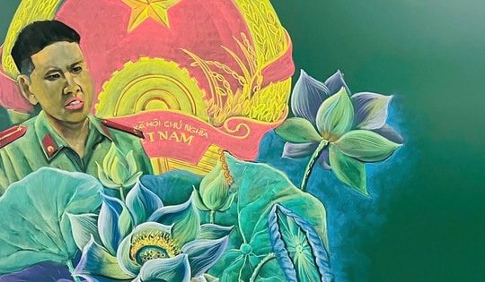 Thầy giáo miền Trung vẽ chân dung thiếu tá Nguyễn Đăng Khải: Bức tranh lay động hàng triệu trái tim người Việt