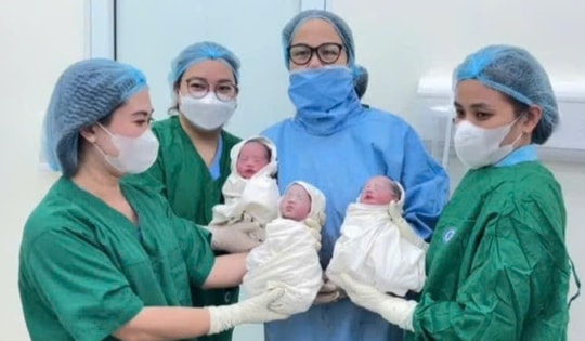 Mổ đẻ thành công ca sinh 3 tự nhiên hiếm gặp