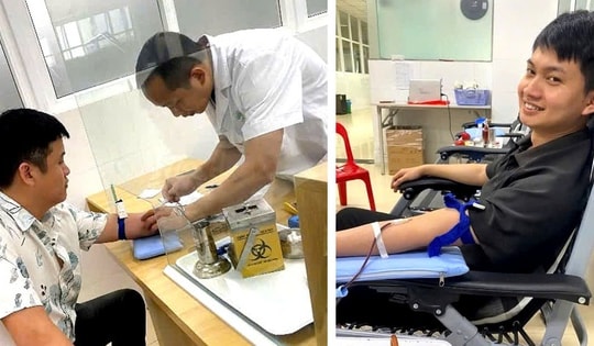 Hai chiến sĩ công an Thanh Hóa kịp thời hiến máu cứu người