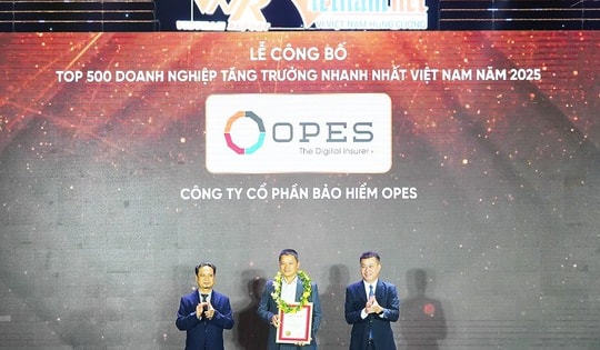 Bảo hiểm số OPES lần đầu tiên được vinh danh trong bảng xếp hạng FAST500