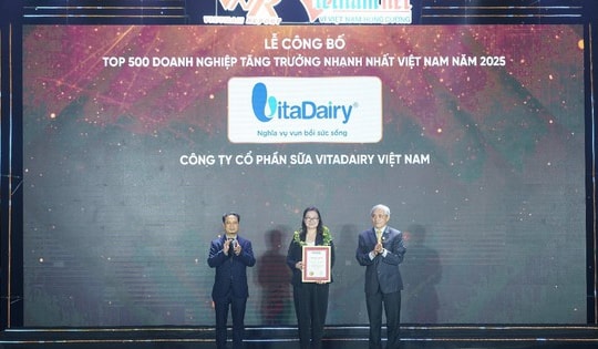 VitaDairy top 1 tăng trưởng nhanh nhất ngành sữa Việt Nam 2025