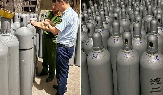 Tạm giữ hơn 3 tấn khí nghi là khí cười để điều tra nguồn gốc