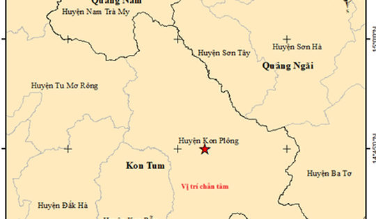 Sáng nay Kon Tum động đất mạnh 3.1 độ