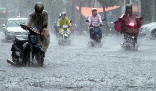 Miền Bắc mưa lớn từ đêm nay, Hà Nội là tâm điểm