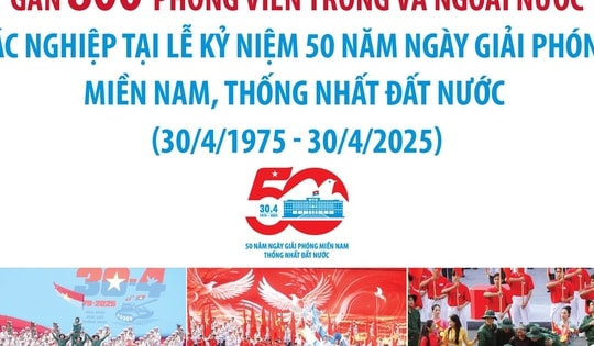 Khoảng 800 phóng viên trong và ngoài nước tác nghiệp tại Đại lễ 30/4
