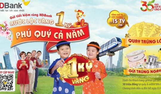 HDBank công bố 16 khách hàng trúng thưởng vàng, 1 ký vàng SJC đã có chủ