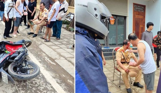 Thiếu niên 16 tuổi bỏ chạy, lạng lách đâm trực diện khiến Thiếu tá CSGT nhập viện