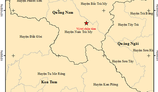 Quảng Nam hứng 3 trận động đất liên tiếp
