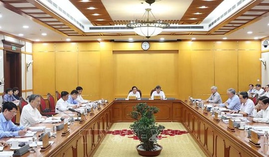 Tổng Bí thư Tô Lâm chủ trì cuộc họp cho ý kiến về tiến độ sắp xếp tổ chức bộ máy và đơn vị hành chính các cấp