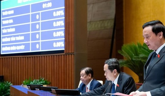 100% ĐBQH có mặt tán thành thông qua Nghị quyết về việc sửa Hiến pháp 2013