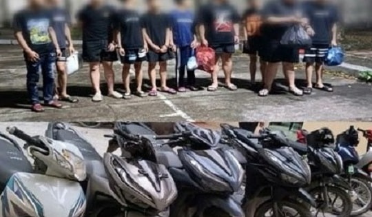 Bắt 11 đối tượng mang hung khí gây rối, tấn công người đi đường