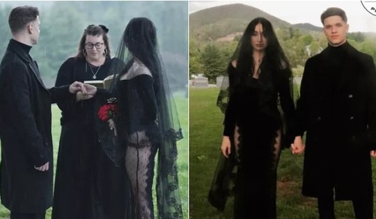 Cặp đôi tổ chức đám cưới tại nghĩa trang, phía sau là lý do đặc biệt