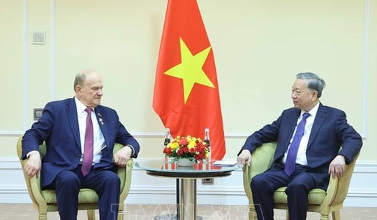 Tổng Bí thư Tô Lâm tiếp Chủ tịch Đảng Cộng sản Nga Gennady Zyuganov