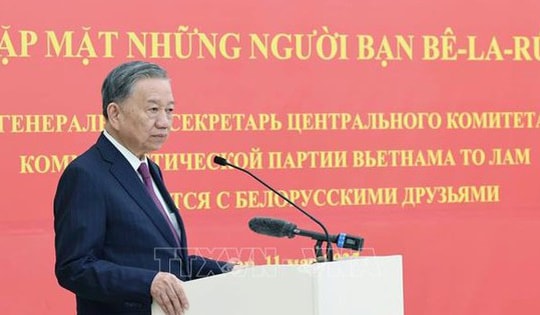 Tổng Bí thư Tô Lâm: Vun đắp tình hữu nghị Việt Nam-Belarus ngày càng bền chặt