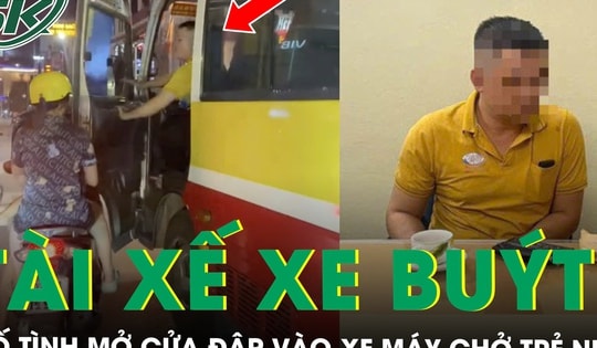 Xử phạt tài xế xe buýt cố tình mở cửa đập vào xe máy chở trẻ nhỏ, liên tục thách thức
