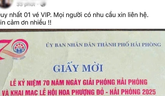 Mang giấy mời Lễ hội Hoa Phượng Đỏ do đối tác tặng đi rao bán 'vé VIP' giá tiền triệu