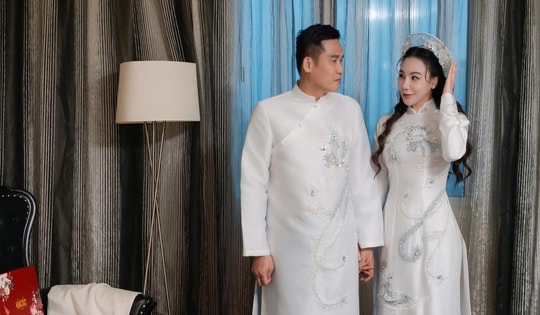 Lộ ảnh Hồ Quỳnh Hương chọn đồ cưới cùng chồng điển trai, hiền lành