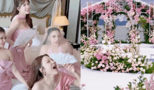 Những hình ảnh đầu tiên về không gian lễ cưới của Hồ Quỳnh Hương