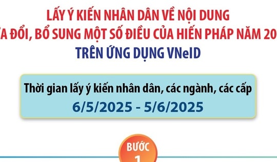 Hướng dẫn sử dụng “Tiện ích lấy ý kiến nhân dân về nội dung sửa đổi, bổ sung một số điều của Hiến pháp năm 2013 trên ứng dụng VNeID