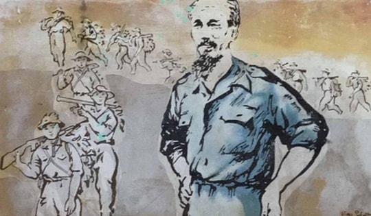 "Bác vẫn cùng chúng cháu hành quân"