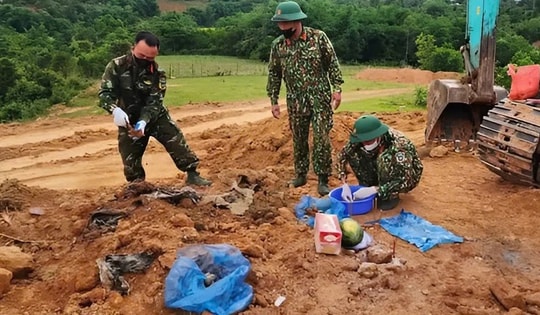 Phát hiện hài cốt liệt sĩ cùng nhiều di vật khi thi công điện gió