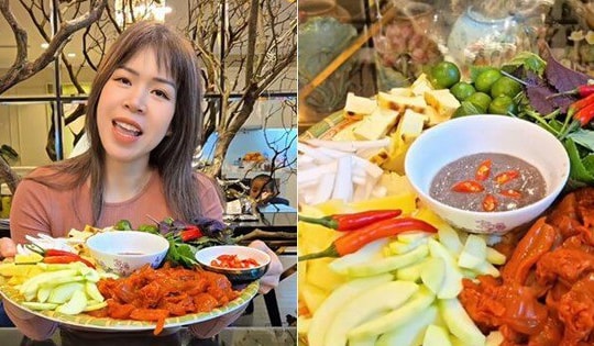 Vợ Mạnh Trường 'mukbang' đặc sản Hải Phòng - món ăn thanh mát đến mức được ví von 'ai đang bị nhiệt miệng ăn 2 lần là khỏi'