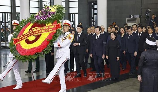 Lễ Quốc tang nguyên Chủ tịch nước Trần Đức Lương: Hơn 650 Đoàn trong nước và quốc tế đến viếng