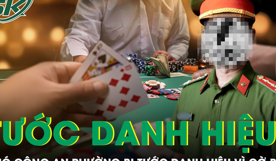 Tước danh hiệu Công an nhân dân Phó Công an phường vì dính líu vụ đánh bạc lớn