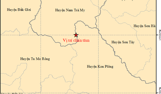 Động đất 4.2 độ ở Kon Tum gây rung lắc mạnh