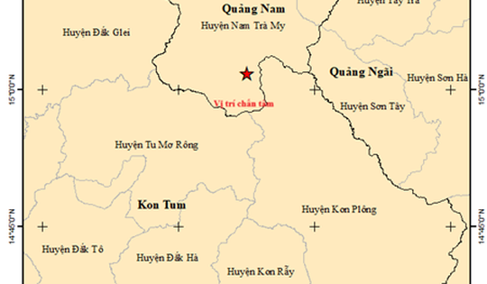 Quảng Nam và Kon Tum rung lắc liên tục vì 13 trận động đất liên tiếp