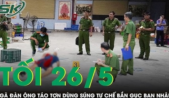 Tối 26/5: Gã đàn ông táo tợn rút súng tự chế bắn gục bạn nhậu rồi tẩu thoát