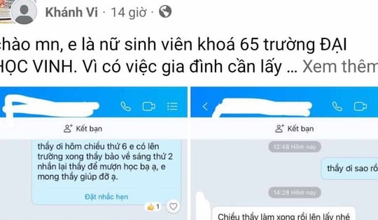 Xác minh thông tin nữ sinh tố cán bộ trường Đại học Vinh 'sàm sỡ'